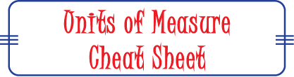 Units of Measure – Cheat Sheet