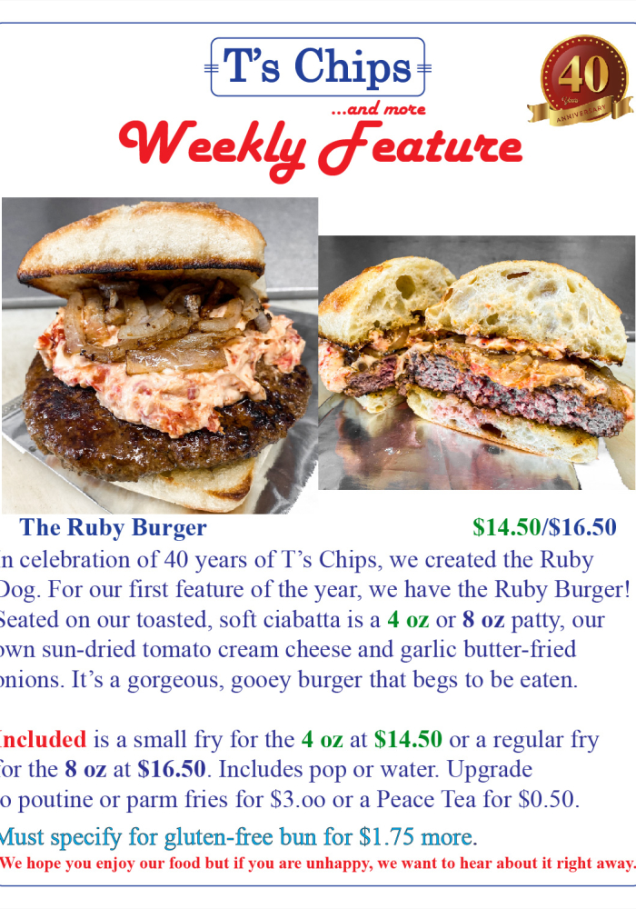 Weekly Feature Ruby Burger May12 2023