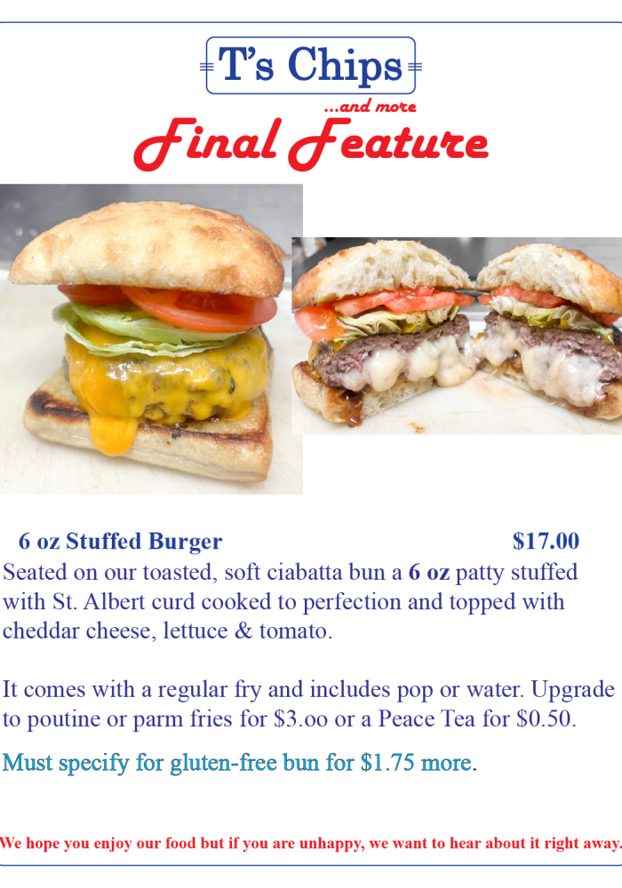 Weekly Feature Stuffed Burger Sept 22 2023