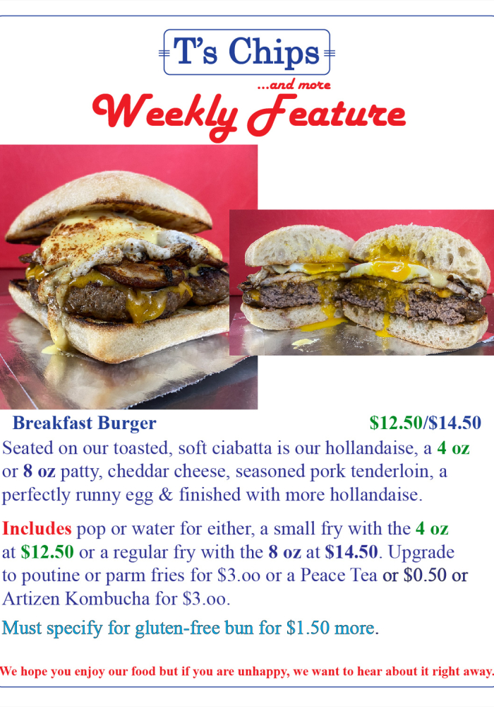 Weekly Features Breakfast Burger Jun 10 2022