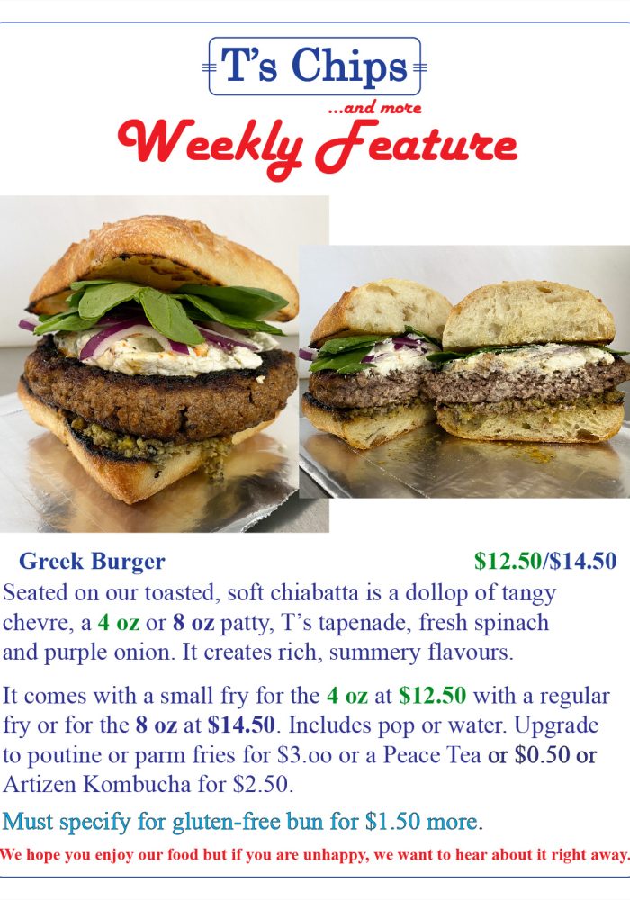 Weekly Features Greek Burger May 6 2022