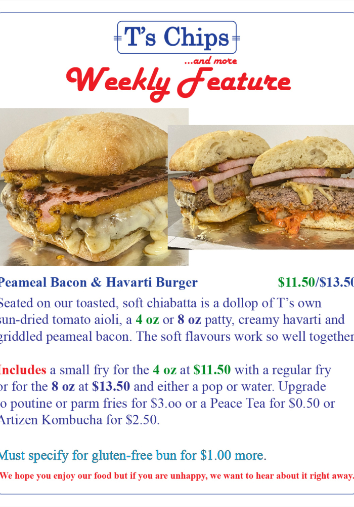 Weekly Features July 9 2021 Back Bacon & Havarti