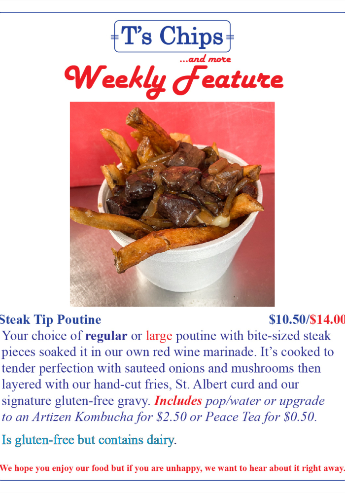 Weekly Features June 24 Steak Tip Poutine