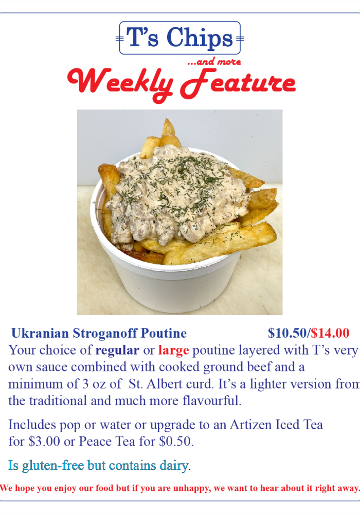 Weekly Features Sept 9 Ukrainian Stroganoff Poutine